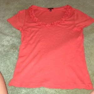 Talbots orange tee size M